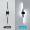 Applique Murale Intérieure LED, 27W 3000LM Lignes Simples Lampe Murale Moderne, Lumière Blanche Froide 6500K, Iuminaire Mural Interieur Noir pour Chambre, Salon, Alle à manger, Couloir, Escalier