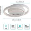 Plafonnier LED, Rond Lampe de Plafond 32W 2500lm, Moderne Luminaire Plafonnier pour Couloir Coucher Cuisine Salon, Blanc Froid 6000K, Longueur 28cm