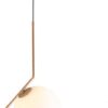 Moderne Mode Suspension Lampe Fer Verre LED Luminaire Suspension Boule Verre Vec Du Métal Doré