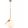 Moderne Mode Suspension Lampe Fer Verre LED Luminaire Suspension Boule Verre Vec Du Métal Doré