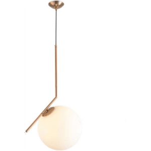 Moderne Mode Suspension Lampe Fer Verre LED Luminaire Suspension Boule Verre Vec Du Métal Doré