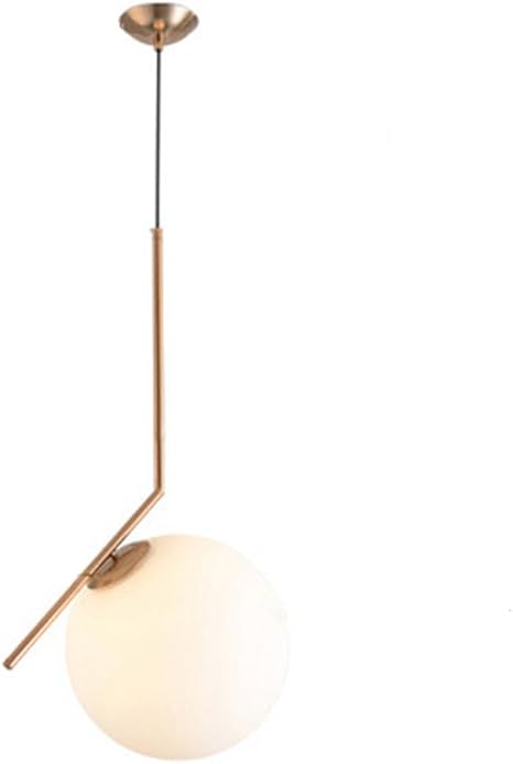 Moderne Mode Suspension Lampe Fer Verre LED Luminaire Suspension Boule Verre Vec Du Métal Doré