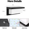 Applique murale extérieure, 18 W, IP65, applique murale LED en aluminium 3000K/4500K/6000K pour décoration murale extérieure, jardins, terrasses, garages, etc. [Classe énergétique F]
