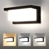 Applique murale extérieure, 18 W, IP65, applique murale LED en aluminium 3000K/4500K/6000K pour décoration murale extérieure, jardins, terrasses, garages, etc. [Classe énergétique F]