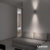 Applique murale LED - Pour l’extérieur - Anthracite - En forme de cube - Avec 2 douilles GU10 des deux côtés - Lumière ascendante et descendante - Lampe murale d’extérieur - IP54