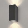 Applique murale LED - Pour l’extérieur - Anthracite - En forme de cube - Avec 2 douilles GU10 des deux côtés - Lumière ascendante et descendante - Lampe murale d’extérieur - IP54