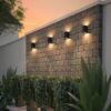 pplique murale extérieure,lampe extérieure murale aluminium,IP65,GU10 applique murale supérieure et inférieure,Convient pour jardin, balcon (sans ampoule) [Classe énergétique F]