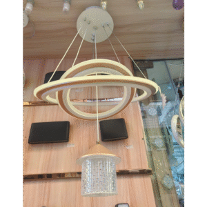 LED Dimmable Lustre,Anneau Circulaire Forme Panneau Acrylique Créatif