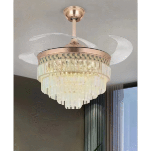 Lustre de feuille de ventilateur en PVC de décoration nordique pour la maison, bureau, hôtel, Led, ventilateurs de plafond en or, fabricants