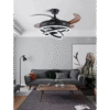 télécommande moderne ventilateurs de plafond pliants avec lampes lampe led design luz con ventilateur oculto techo