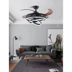 télécommande moderne ventilateurs de plafond pliants avec lampes lampe led design luz con ventilateur oculto techo