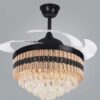 Lustre de feuille de ventilateur en PVC de décoration nordique pour la maison, bureau, hôtel, Led, ventilateurs de plafond en or, fabricants