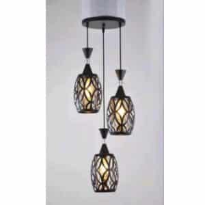 Lustre 3 bras, Design Moderne, Luminaire Décoratif de Plafond