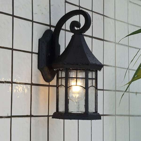 Lampe d'extérieur antique européenne Lampe de table solaire étanche Lampe de jardin à LED extérieure