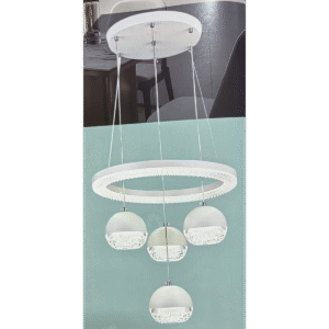 Plafonnier LED sphère 4 lumières couleur blanche