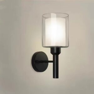 Lampe de chevet murale à tête unique en fer forgé et verre, ronde, installation simple, lampe murale d'intérieur, lampe murale pour café, allée, éclairage d'environnement, paysage, lampe murale décorative de jardin de luxe la plus vendue, élégante