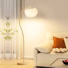 Lampadaires Lampadaire Feather Lampadaire 3 couleurs à intensité variable Lampe verticale haute pour lampe de salon Chambre à coucher Lampe sur pied d'ambiance Belle