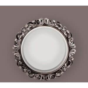GLOBE plafonnier en plâtre aspect argent