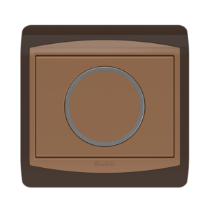 Bouton Poussoir rond non lumineux Marron