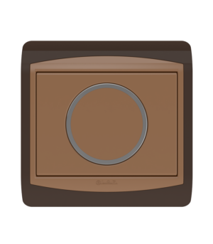 Bouton Poussoir rond non lumineux Marron