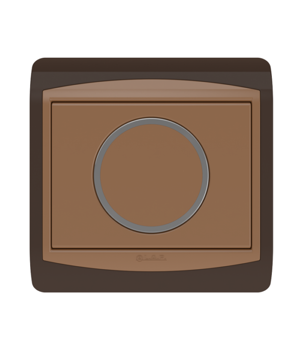 Bouton Poussoir rond non lumineux Marron