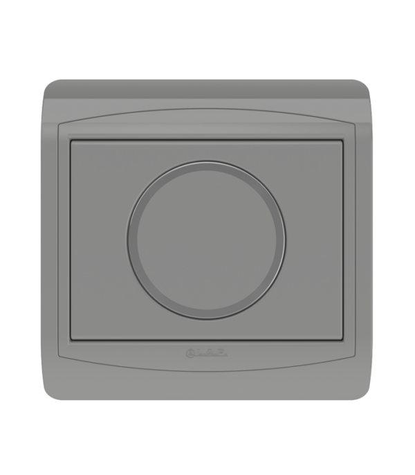 Bouton Poussoir rond non lumineux Gris Clair