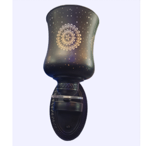Applique en métal, couvercle en maille noire, tambour en fer de forrme oval, chevet, ampoule de sol creuse, pendentif ombre, clip sur jos