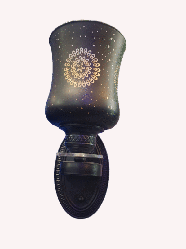 Applique en métal, couvercle en maille noire, tambour en fer de forrme oval, chevet, ampoule de sol creuse, pendentif ombre, clip sur jos