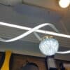 Nouveau décoratif luxe Simple lampes suspendues luminaire cuisine suspendu vague linéaire Led plafonnier décor moderne pendentif éclairage