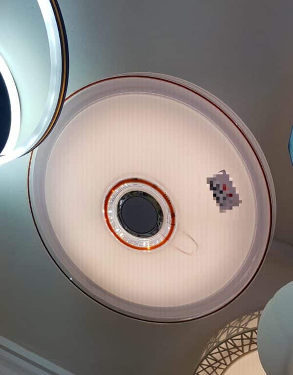 TUYA Bluetooth musique contrôlée Smart LED plafonnier salon style minimaliste abat-jour blanc app y compris klaxon
