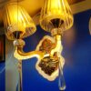 Lampes murales d'intérieur en cristal pour chambre à coucher européenne moderne de luxe avec lampe murale suspendue en cristal K9 pour éclairage de chambre à coucher