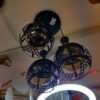 Bar Retro Lustre suspendu en fer et verre Suspension noire Suspension traditionnelle