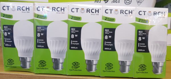 CTORCH ampoule à LED E27 B22 8W Meilleure luminosité Haute luminosité Nouvelle conception Lampes Lumières avec haute qualité