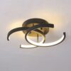 Plafonnier LED 2 lumières, design moderne, montage encastré, luminaire de plafond en métal, idéal pour un salon, une chambre, un bureau ou un couloir, blanc + 3 couleurs d'éclairage - 18 W