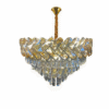 Lustre en cristal moderne de luxe personnalisé salle à manger lustre en or éclairage lampes suspendues pour lustre de salon
