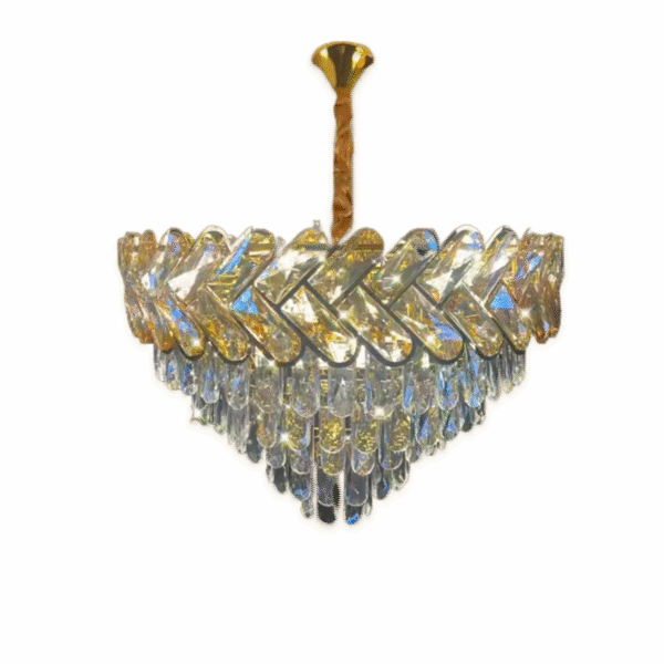 Lustre en cristal moderne de luxe personnalisé salle à manger lustre en or éclairage lampes suspendues pour lustre de salon