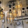 Nouvelle suspension en laiton de couleur bronze verre et suspension en métal