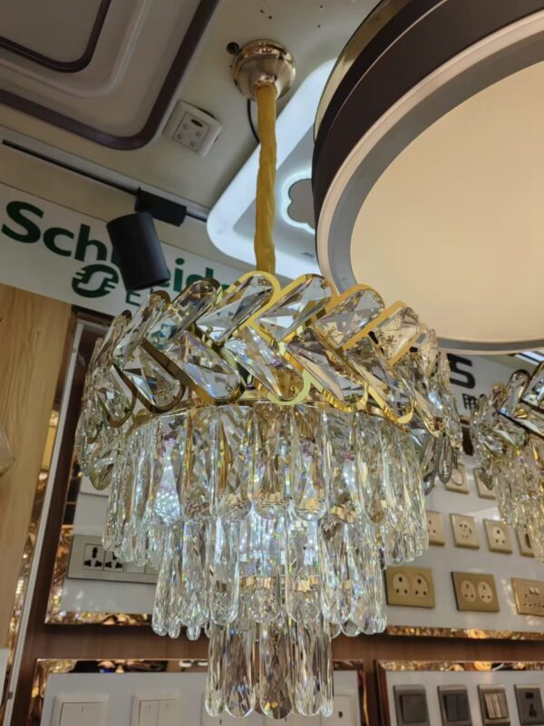 Lustre en cristal moderne de luxe personnalisé salle à manger lustre en or éclairage lampes suspendues pour lustre de salon