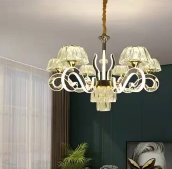 Lampe LED suspendue en cristal K9 avec télécommande, intensité d'éclairage réglable, disponible en plusieurs couleurs, luminaire décoratif de plafond, idéal pour un salon, 220v