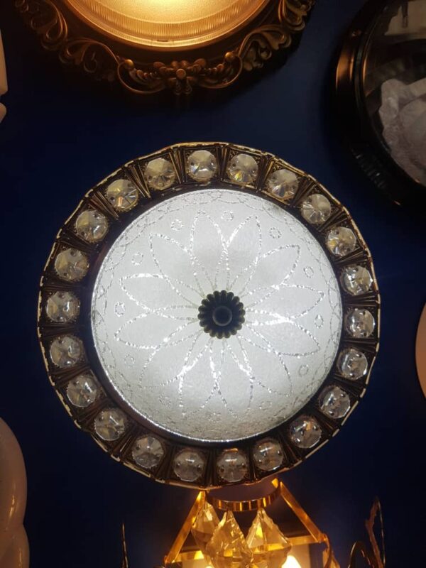 Plafonnier led de forme ronde, design moderne, luminaire décoratif de plafond, idéal pour un salon