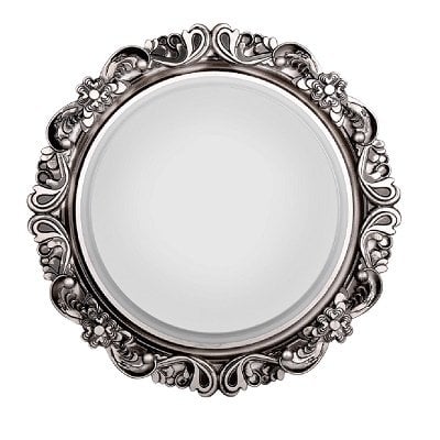GLOBE plafonnier en plâtre aspect argent