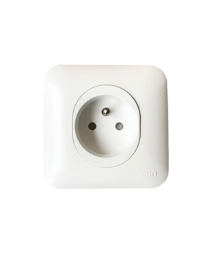 Prise de courant 2P+T Blanc YAKI