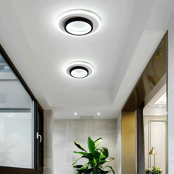 Plafonnier LED rond moderne SPNEC, idéal pour un couloir, une chambre, un plafond ou un restaurant