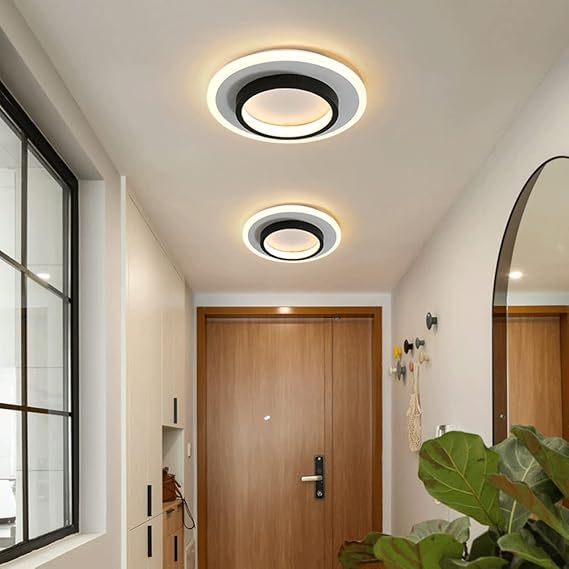 Plafonnier LED rond moderne SPNEC, idéal pour un couloir, une chambre, un plafond ou un restaurant