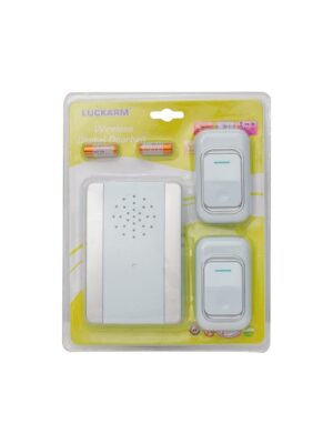 Sonnette sans fil Luckarm à double télécommande et récepteur unique, 25 mélodies, portée de 150 m