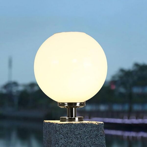 Lampe de clôture Globe PMMA E27 pour décoration de jardin exterieur 300mm