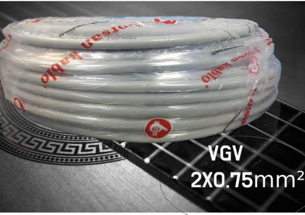 Borsan Câble VGV HO5VV-F 300/500 V 2X0.75mm² Souple