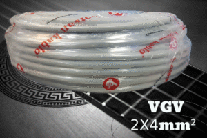 Borsan Câble VGV HO5VV-F 300/500 V 2X4mm² Rigide
