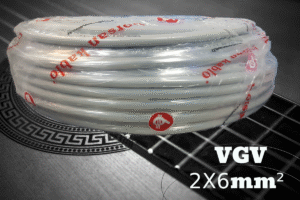 Borsan Câble VGV HO5VV-F 300/500 V 2X6mm² Rigide