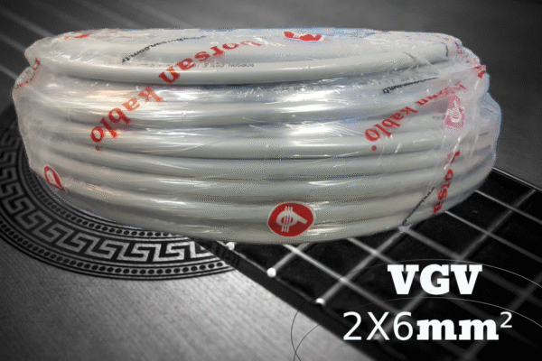 Borsan Câble VGV HO5VV-F 300/500 V 2X6mm² Souple
